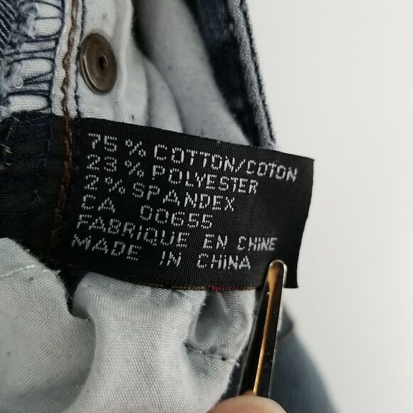 🎁5/$25 Contrast Jeans Womens Size 15 Blue Denim Front Zip 5 Pocket Boot Cut - Picture 10 of 10